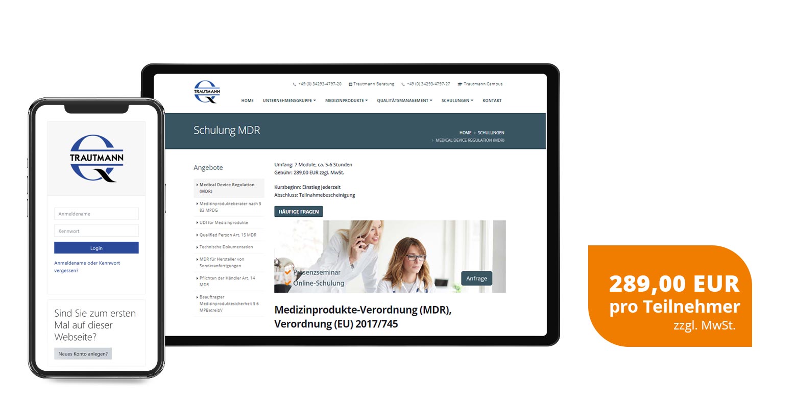 Online Kurs Schulung Medizinprodukte-Verordnung MDR