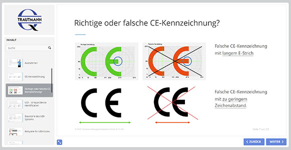 Richtige oder falsche CE-Kennzeichnung - Online Schulung Händler