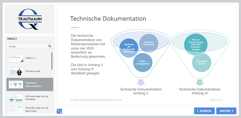 Was ist neu? Technische Dokumentation - Online Schulung MDR