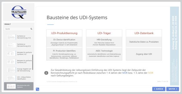 Bausteine des UDI-Systems - Online Schulung Qualified Person