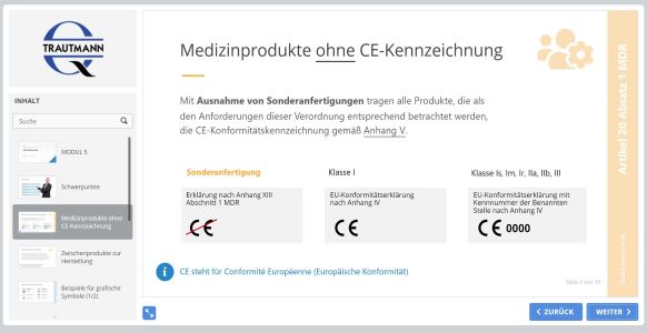 Medizinprodukte ohne CE-Kennzeichnung - Online Schulung Hersteller von Sonderanfertigungen